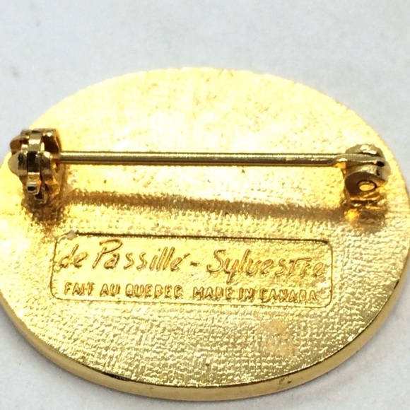 3/$30 VINTAGE DE PASSELLE SYLVESTRE BROOCH PIN ENAMEL PEACOCK BIRD CANADA - Picture 9 of 9